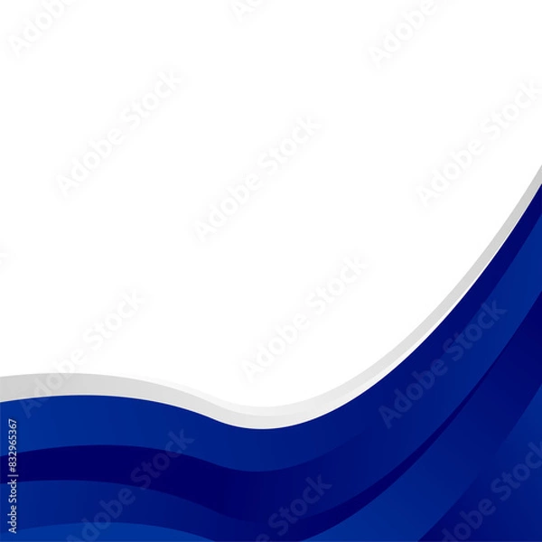 Obraz Blue background wave design