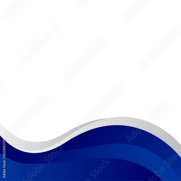 Obraz Blue background wave design