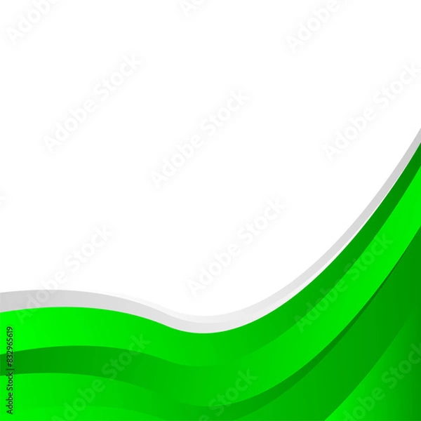 Obraz Green wave background template