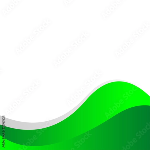 Obraz Green wave background template
