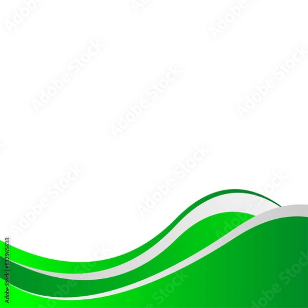 Obraz Green wave background template