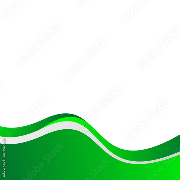 Obraz Green wave background template