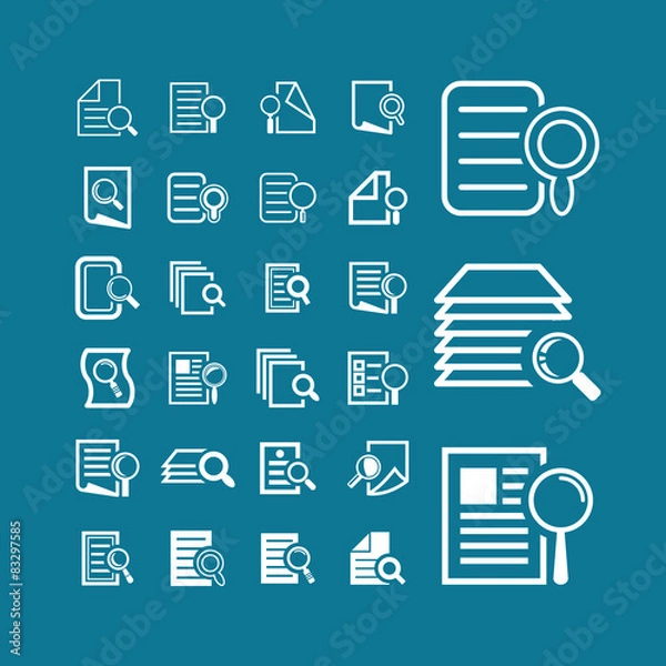 Obraz Find document icons