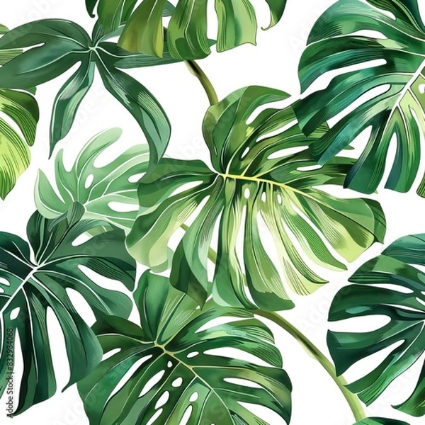 Obraz Botanical monstera leaves