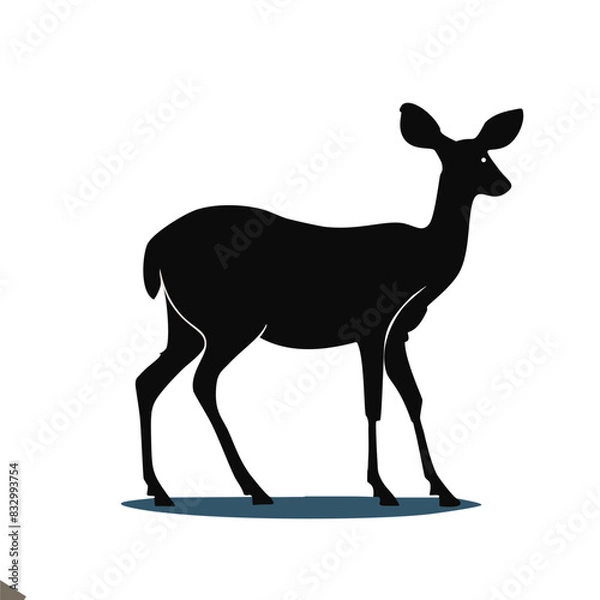 Obraz Vector logo silhouette deer