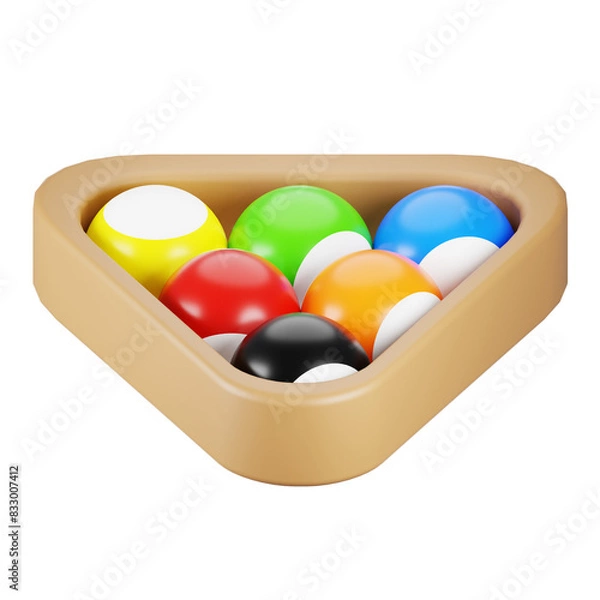 Obraz 3d rendering billiard icon. 3d sport icon concept