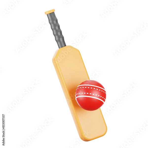 Obraz 3d rendering cricket icon. 3d sport icon concept