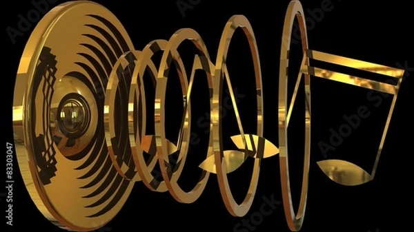 Obraz Abstract futuristic audio speaker