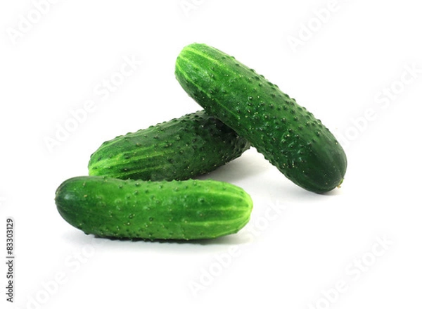Fototapeta Огурцы на белом фоне