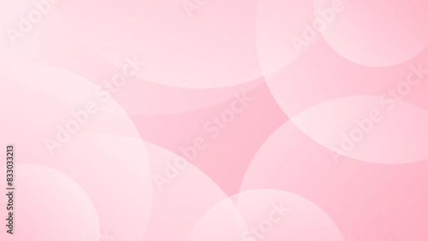 Fototapeta Abstract pink curve background, pink beauty dynamic wallpaper with circle shapes. Template banner background for beauty products, sales, ads, pages, events, web, and others