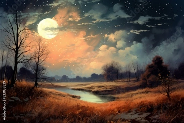 Fototapeta Crisp evenings - Generative AI