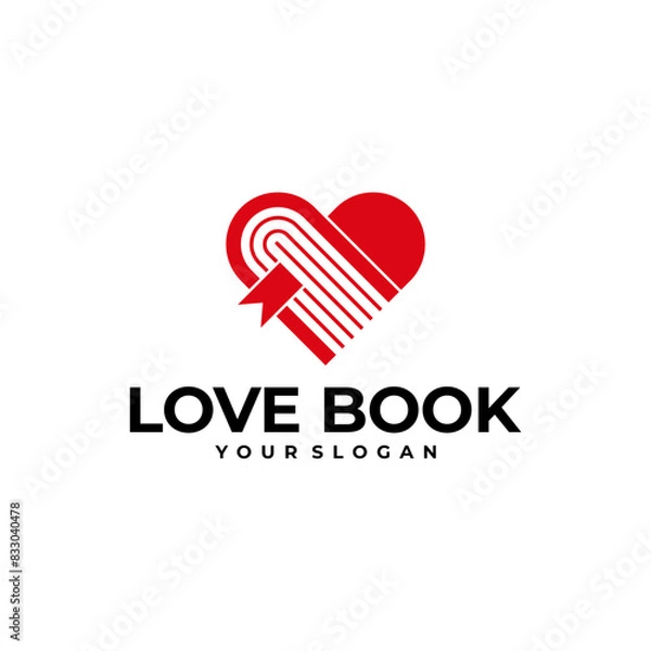 Obraz LOVE BOOK LOGO ICON ILLUSTRATION