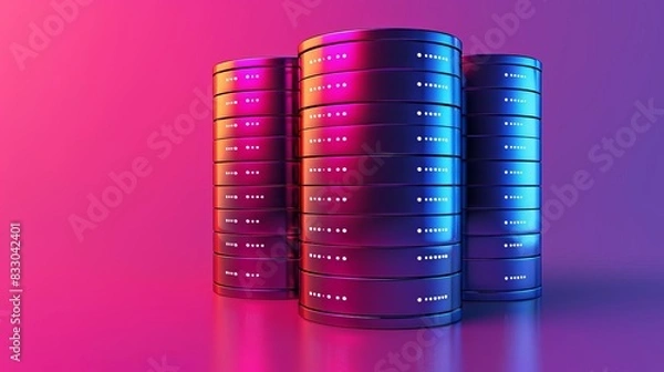 Fototapeta Database Management A database icon, representing database design, management, and querying