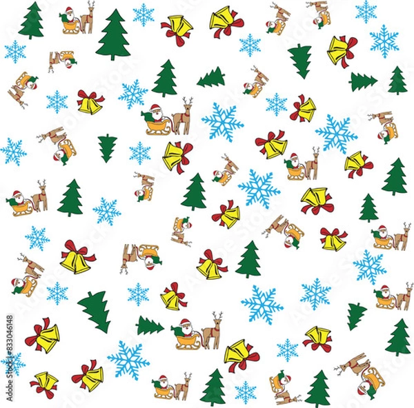 Fototapeta seamless pattern with christmas trees