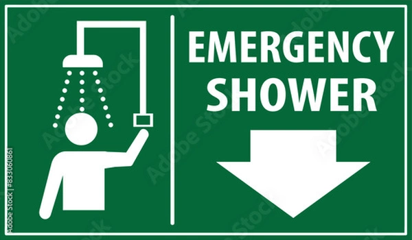 Obraz Emergency shower sign vector.eps