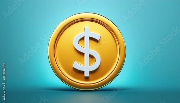Fototapeta Digital Wealth: Dynamic 3D Illustration of Dollar 2 Coin"
"Currency Evolution: Dollar 2 Coin Rendered in Mesmerizing 3D Detail"