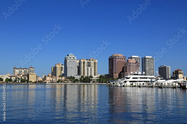 Obraz Beautiful skyline of downtown West Palm Beach, Florida