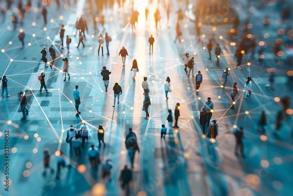 Fototapeta Public Health Network Working Together for a Healthier Community