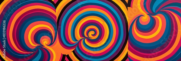 Fototapeta Hypnotic panorama wallpaper, the wonder of staring at it, which can be used in a variety of graphic designs