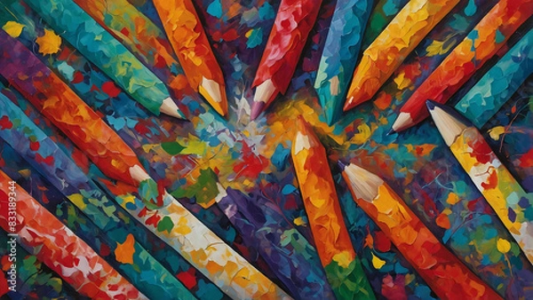 Obraz close up of colorful fabric Unified Masterpiece: Diverse Hands, One Vision