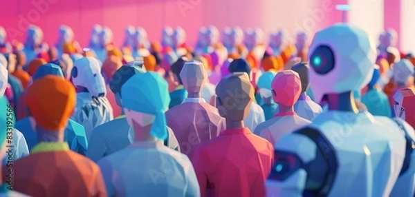 Fototapeta Scene of cultural networking event