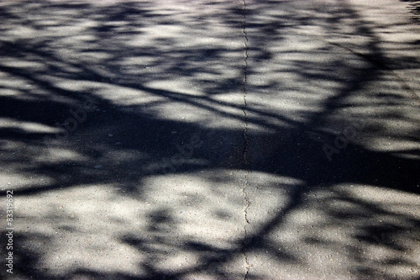Fototapeta background gray shadow rays fall on the rough dry asphalt