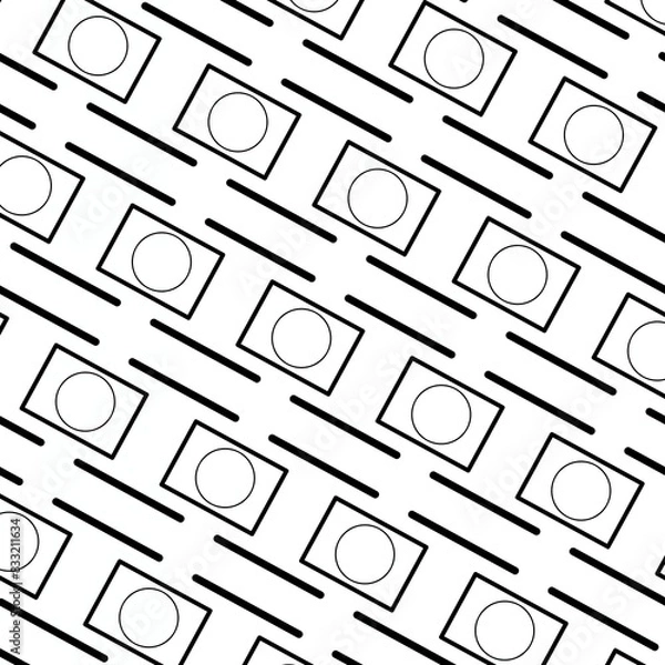 Obraz Abstract geometric pattern square and circle seamless background