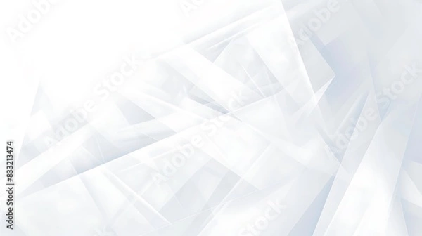 Fototapeta Abstract geometric white and gray color elegant background.