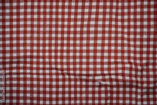 Obraz red and white tablecloth