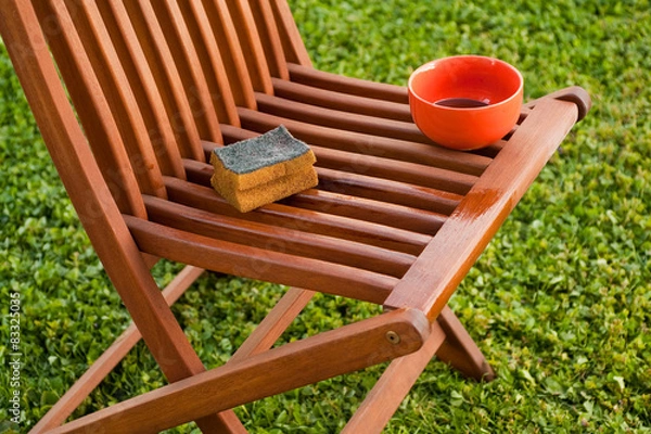 Obraz Gartenmöbelpflege