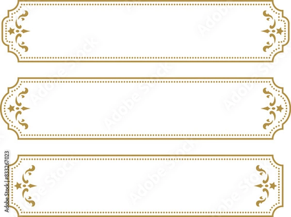 Obraz アンティーク/フレーム/枠/タイトル/ゴールド/イラスト/素材