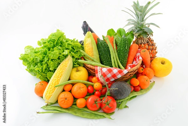 Fototapeta 新鮮な野菜と果物