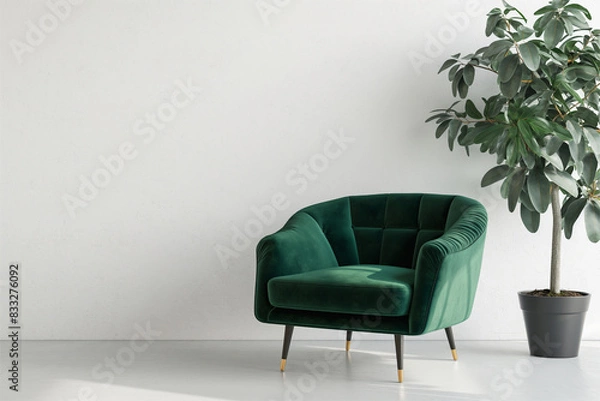 Obraz Armchair Interior Design against White Wall