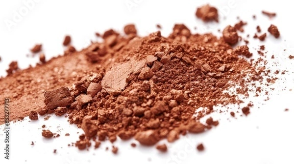 Obraz Makeup powder in brown color against a white backdrop