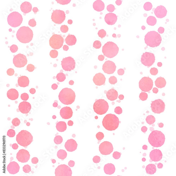 Fototapeta ピンクの水玉のパターン素材