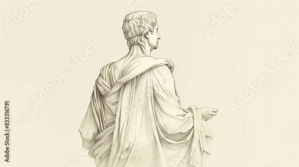 Fototapeta Biblical Illustration of Colossians 2: Warning Against Deceptive Philosophies, Fullness in Christ, Freedom from Legalism on Beige Background with Copyspace