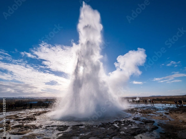 Fototapeta Strokkur geyser, Haukadalur geothermal field, Iceland