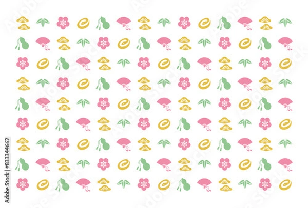 Fototapeta 縁起物アイコン