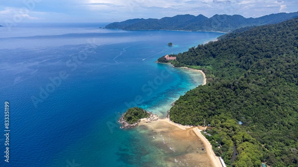 Obraz Aerial view of Tioman Island in Malaysia