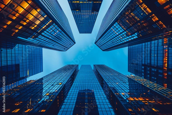 Obraz skyscraper with blue sky