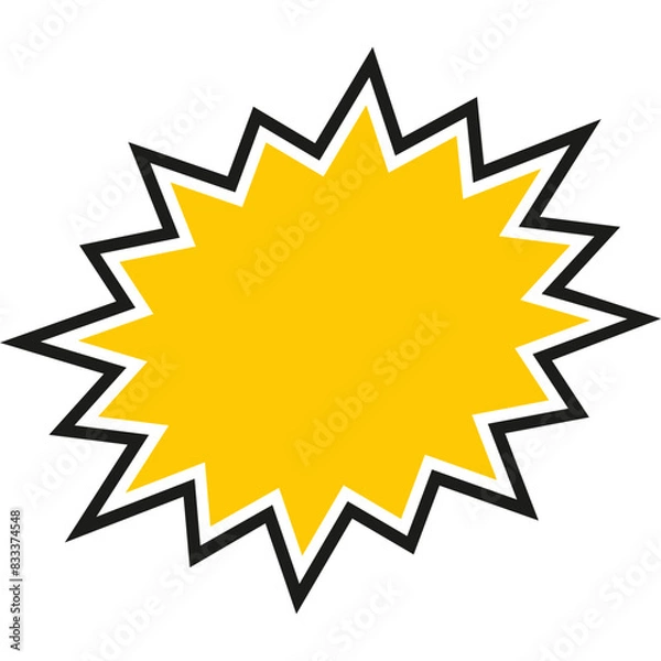 Fototapeta Explosion Shape. Comic Boom Icon. Label Sticker Icon