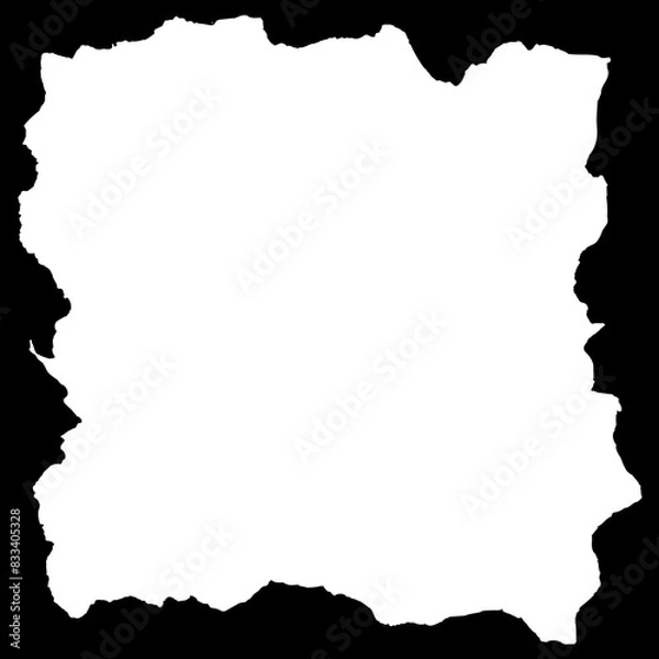 Obraz Messy Plot Framework Torn Paper Rough Border