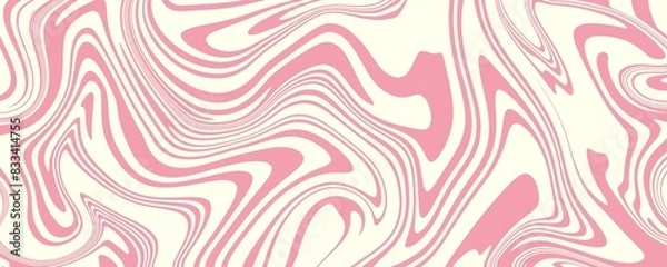 Obraz Abstract colorful retro style groovy psychedelic background banner pink