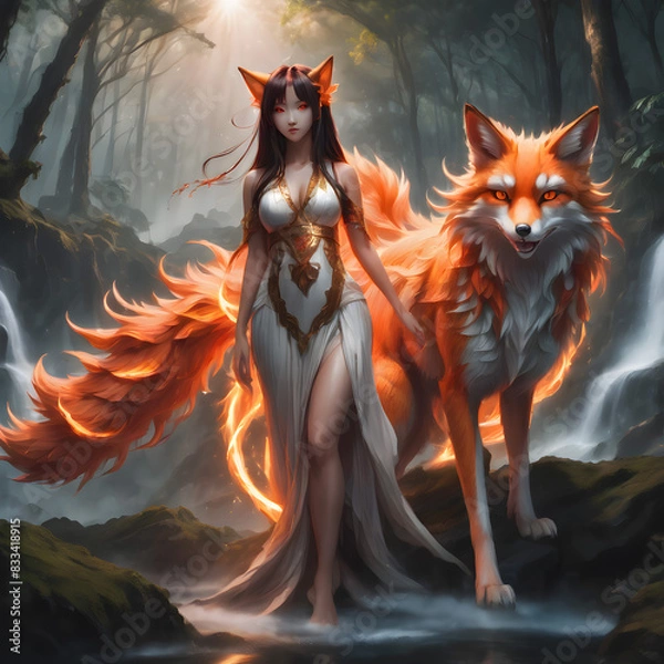 Obraz red fox in the forest