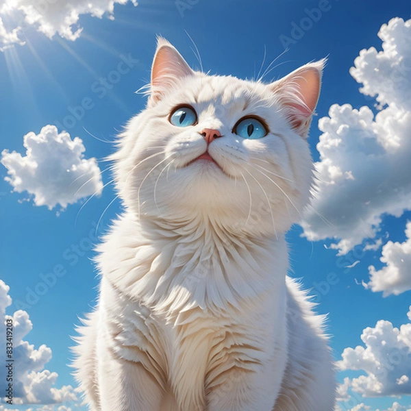 Obraz cat on the sky