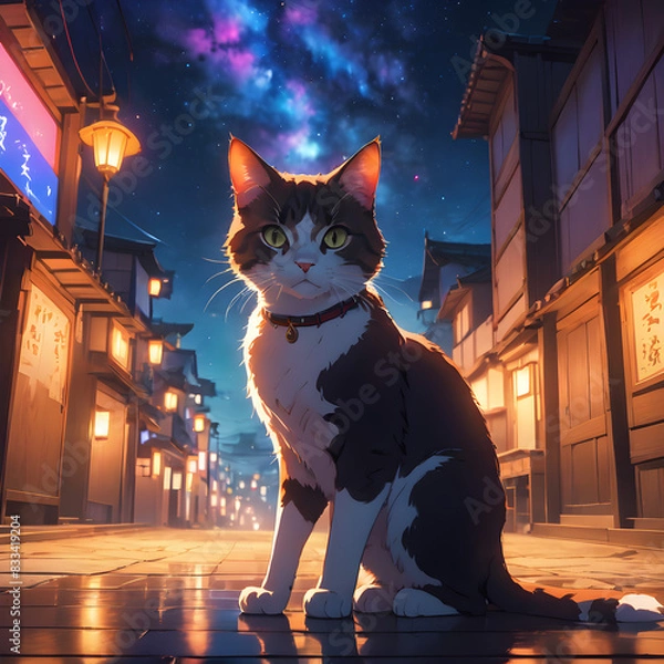 Obraz cat in the night