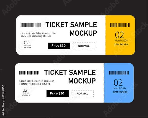 Obraz game ticket template