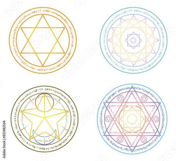 Fototapeta 魔法陣　魔術　アイコン
