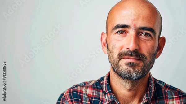 Fototapeta portrait of a bald person