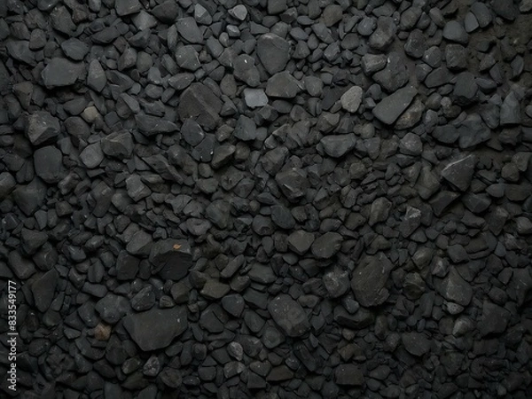 Fototapeta Black or dark gray rough grainy stone texture background